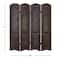 Dark Brown Wood Traditional Room Divider Screen, 71" x 64" x 1"